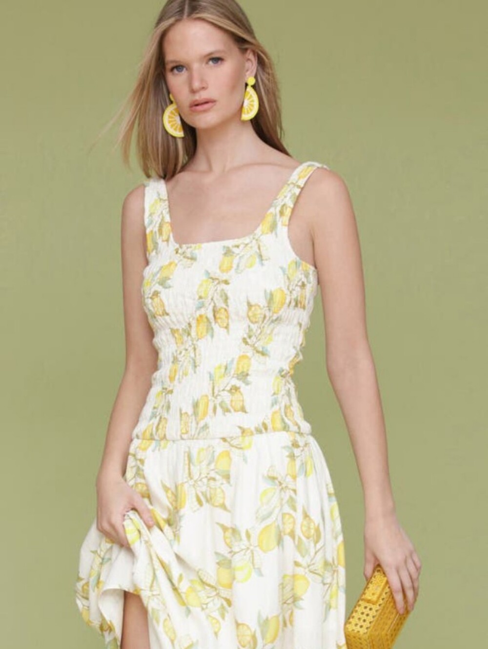 Avec Les Filles Smocked Sleeveless Fit & Flare Maxi Dress